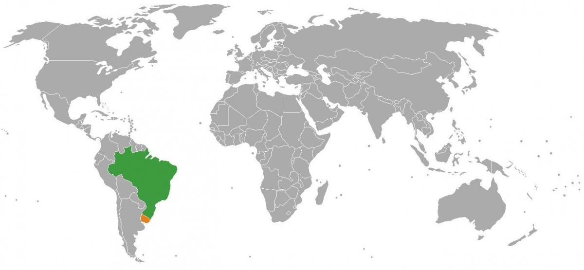 اروگوئه محل بر روی نقشه جهان