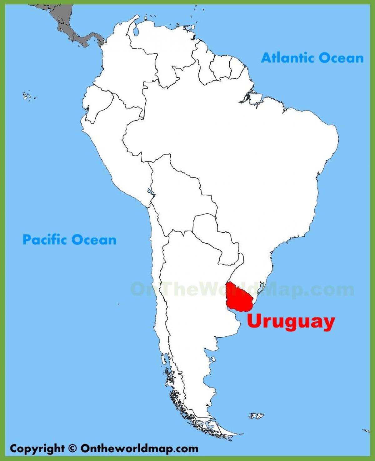 نقشه از اروگوئه جنوب امریکا