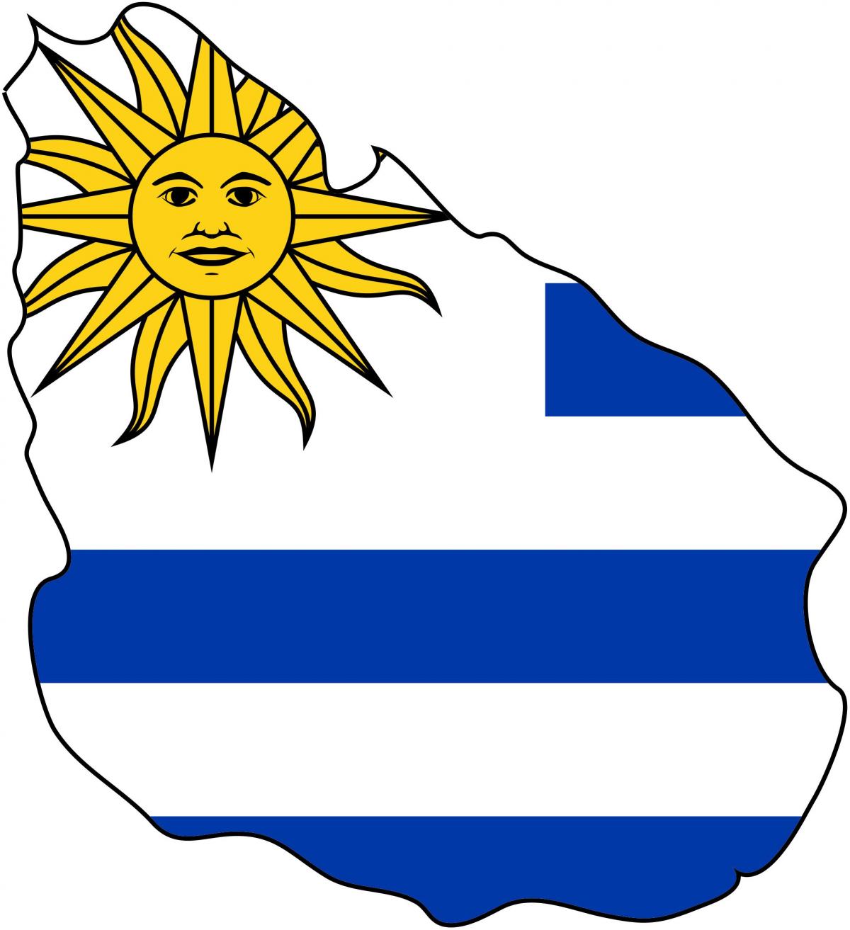نقشه پرچم اروگوئه