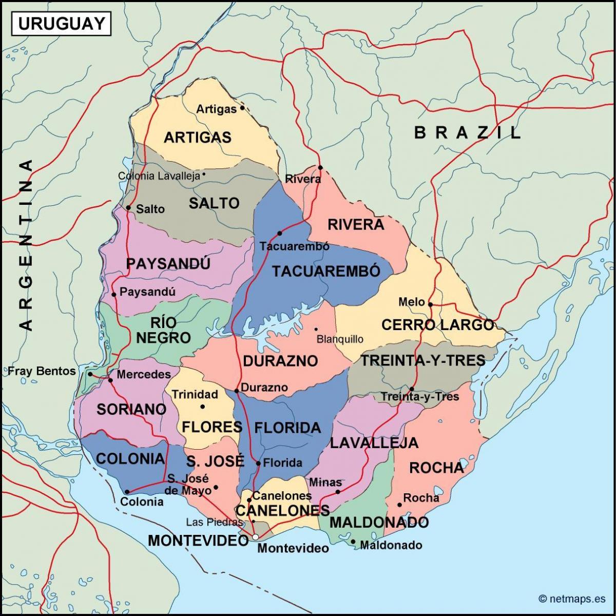 نقشه مالدونادو اروگوئه
