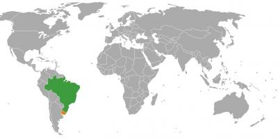 اروگوئه محل بر روی نقشه جهان